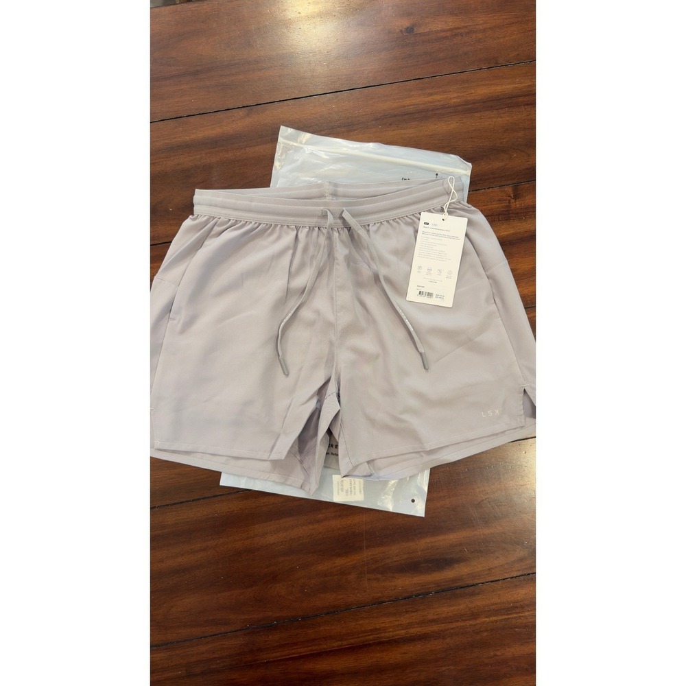 LSKD Pace 5" Lined Performance Shorts Alloy Gray Mens Size Medium NWT NEW - Picture 2 of 16